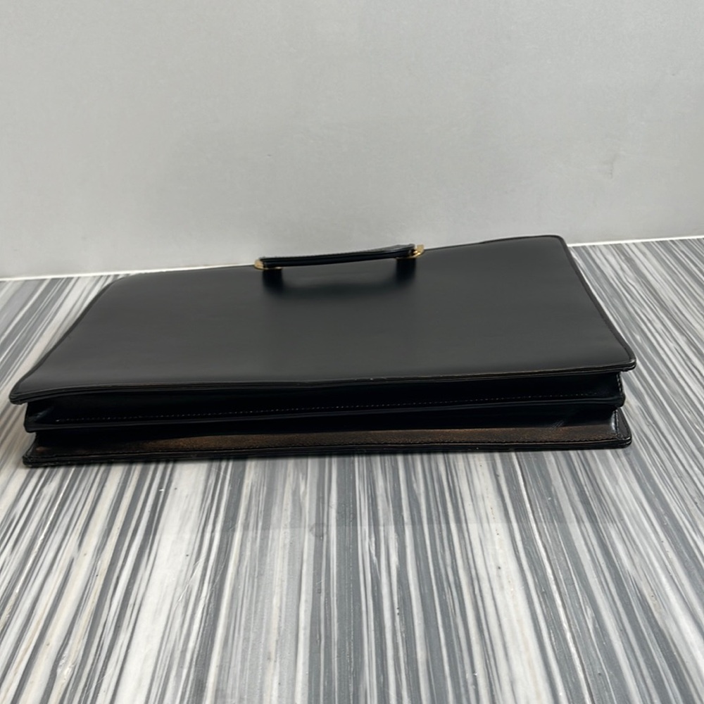 Authentic Tiffany Black Leather Briefcase - Picture 7 of 9